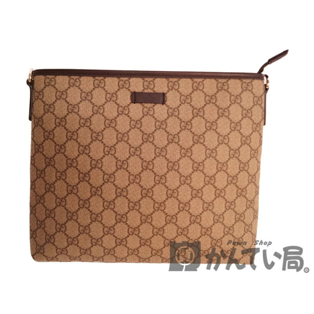 GUCCI GG Supreme Shoulder Bag Leather